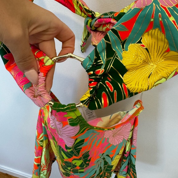 NWT Beach Bunny Cece Swim Mini Dress Yellow Jungle Floral Color - Picture 4 of 8